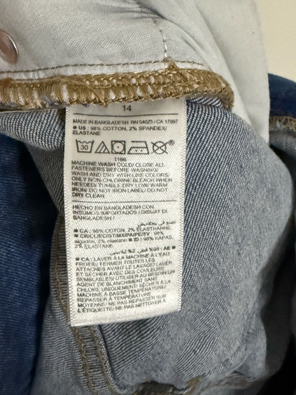 {Old Navy}-Size: Girls 14-High-Rise Slim Jeans in Medium Blue - Picture 5 of 5